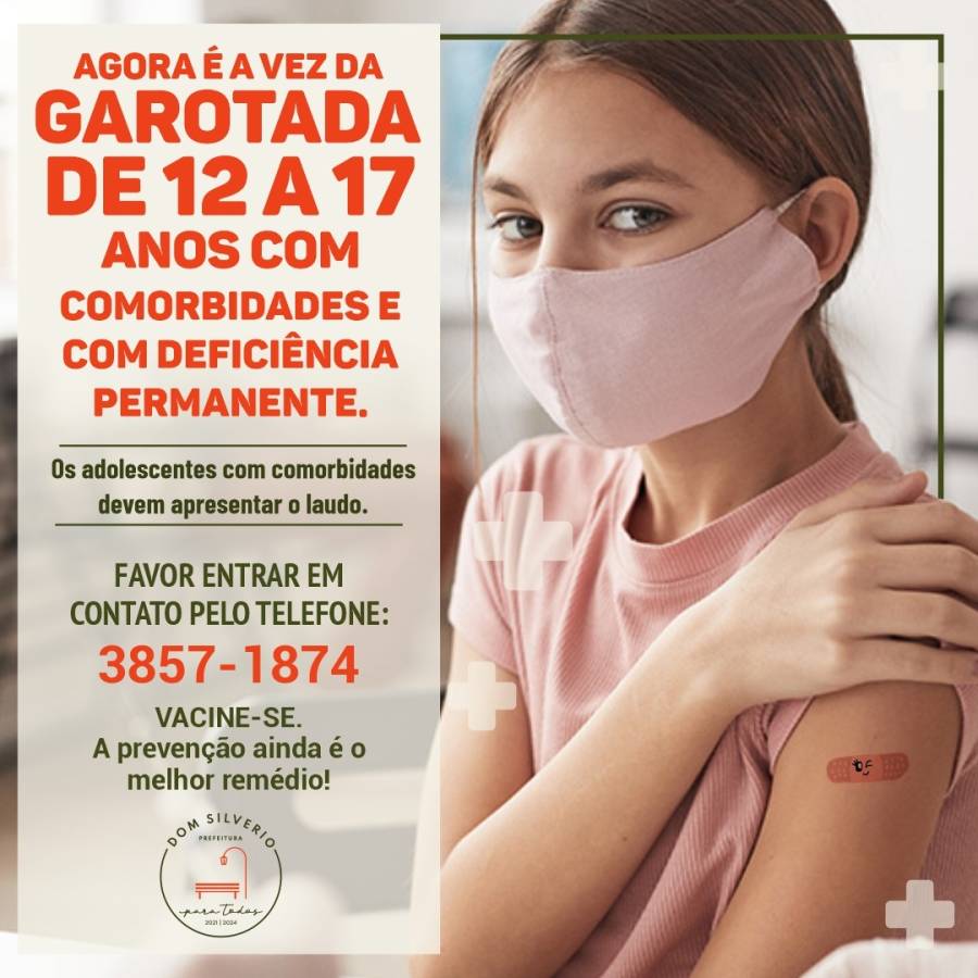 Atenção Garotada de 12 a 17 anos com deficiência permanente e comorbidade