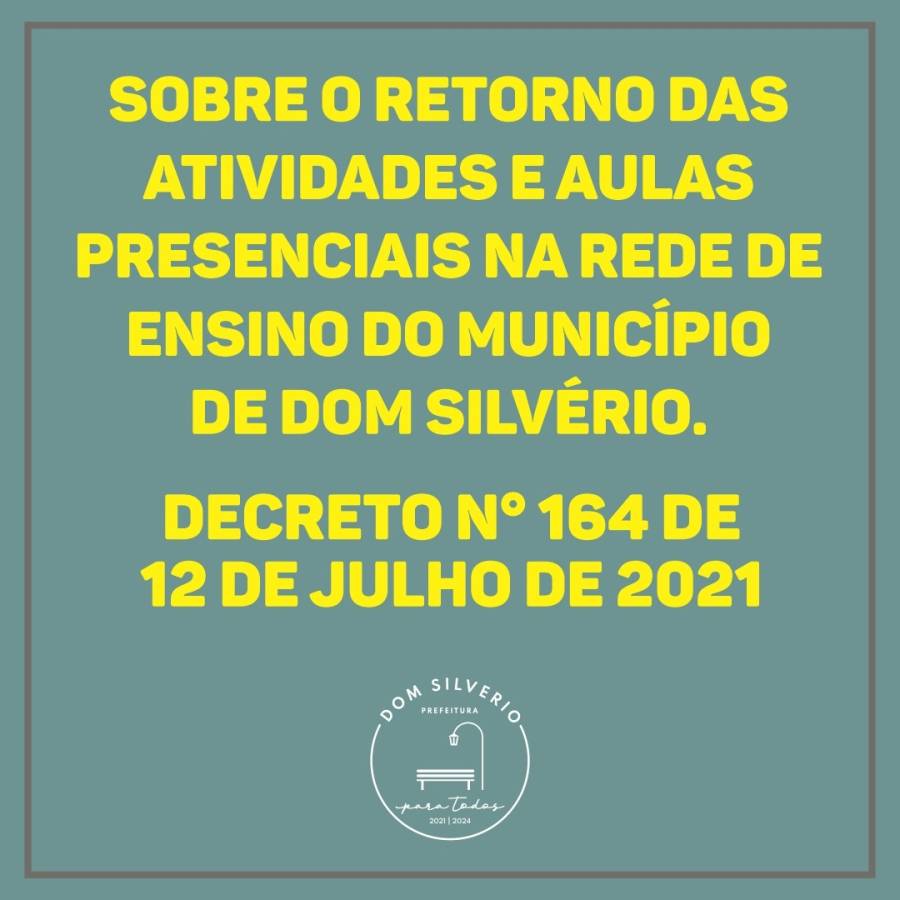Decreto n° 164 de 12 de julho de 2021