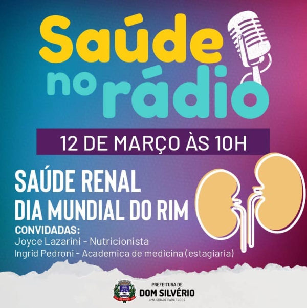 SAÚDE NO RÁDIO: DIA MUNDIAL DO RIM