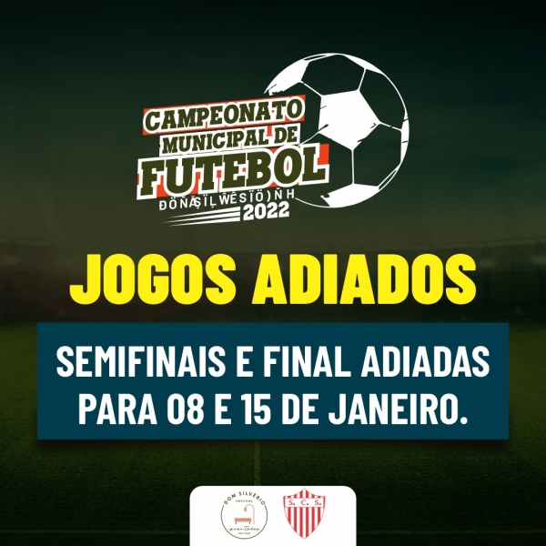 ADIADOS OS JOGOS DO CAMPEONATO MUNICIPAL