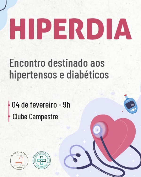 HIPER DIA: CUIDANDO DA SUA SAÚDE NO CLUBE CAMPESTRE EM 4 DE FEVEREIRO