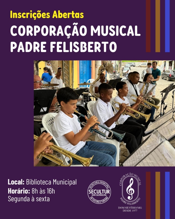 VENHA DESCOBRIR O MUNDO DA MÚSICA: JUNTE-SE À CORPORAÇÃO MUSICAL PADRE FELISBERTO!