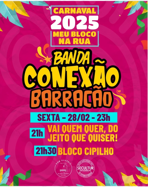 PRIMEIRA NOITE DE FOLIA EM DOM SILVÉRIO: CONEXÃO BARRACÃO E BLOCOS AGITAM O CARNAVAL 2025!