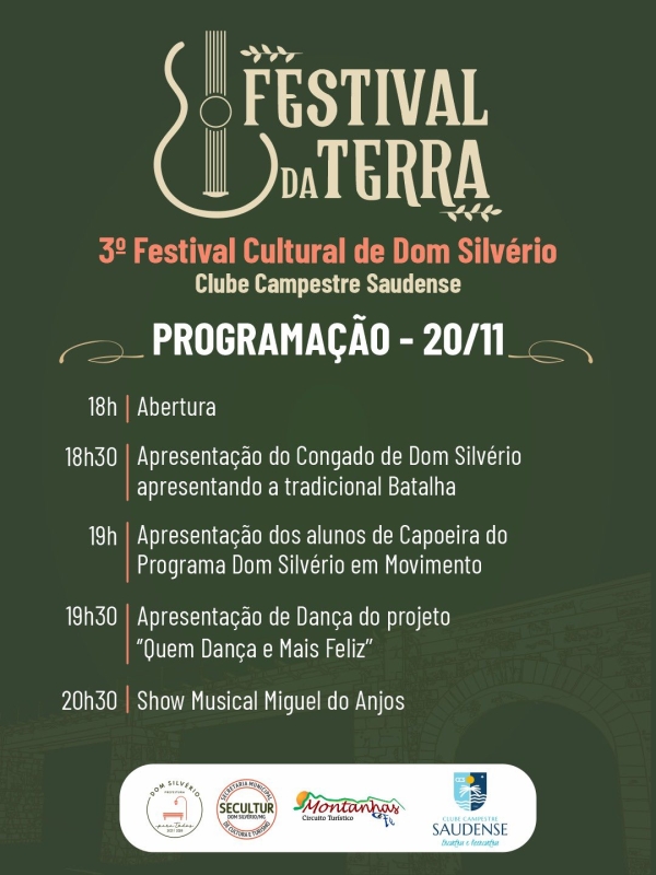3&ordm; FESTIVAL DA TERRA AGITA DOM SILV&Eacute;RIO COM CULTURA, M&Uacute;SICA E TRADI&Ccedil;&Atilde;O