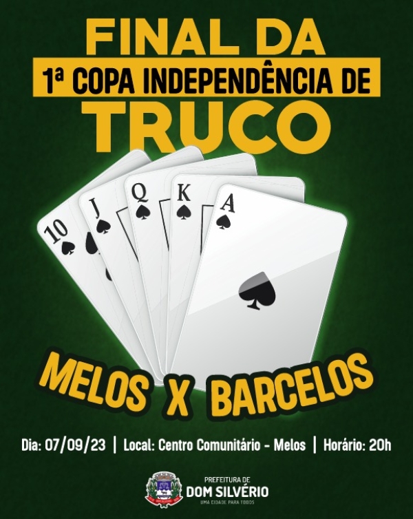 FINAL DA COPA INDEPENDÊNCIA DE TRUCO ACONTECE NESTA QUINTA-FEIRA (7/09)