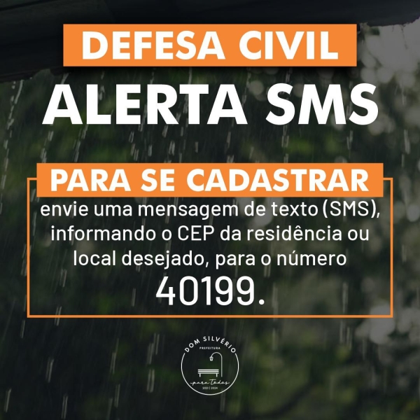 FAÇA SEU CADASTRO PARA RECEBER INFORMAÇÕES DA DEFESA CIVIL