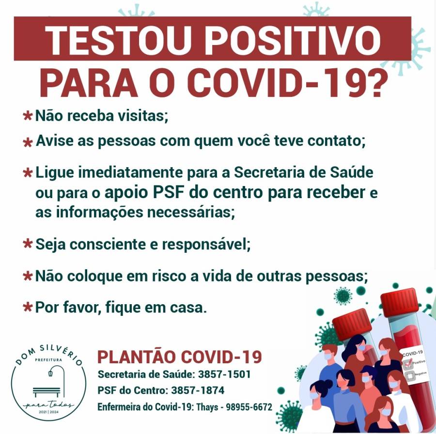 Testou positivo para Covid-19? Saiba o que fazer.