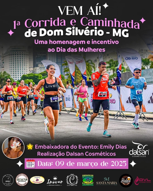 1ª CORRIDA E CAMINHADA DE DOM SILVÉRIO: HOMENAGEM AO DIA INTERNACIONAL DA MULHER