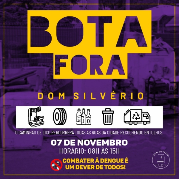 BOTA-FORA SERÁ REALIZADO EM 7 DE NOVEMBRO