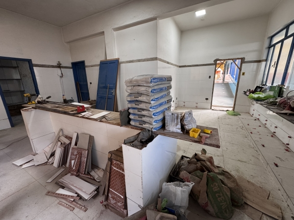SECRETARIA DE OBRAS INICIA REFORMA DA COZINHA DA EMNSS