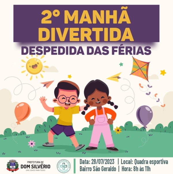 MANHÃ DIVERTIDA ACONTECERÁ EM 28 DE JULHO