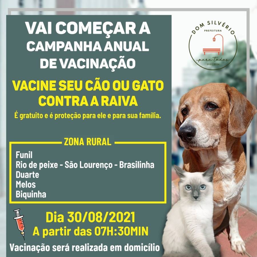 Vacinação anual contra a raiva