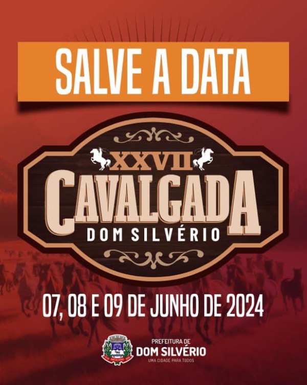 XXVII CAVALGADA ACONTECERÁ NO DIA 7, 8 E 9 DE JUNHO