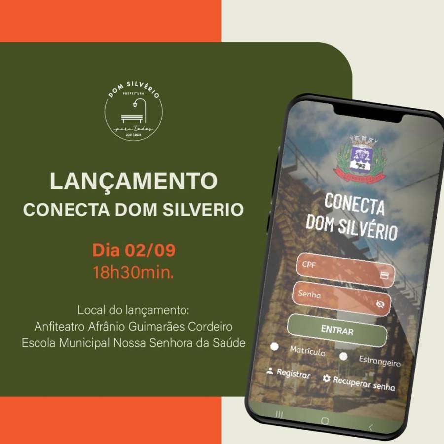 APP CONECTA DOM SILVÉRIO SERÁ APRESENTADO NESTA SEXTA-FEIRA