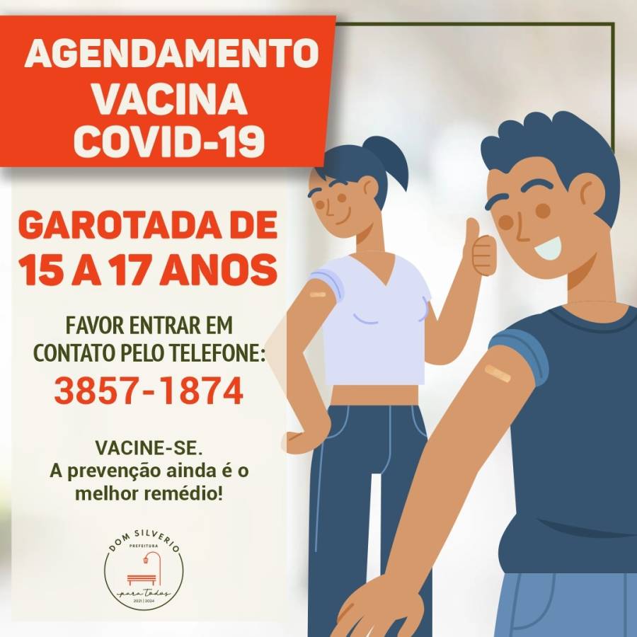 Garotada de 15 a 17 anos - Hora de vacinar!