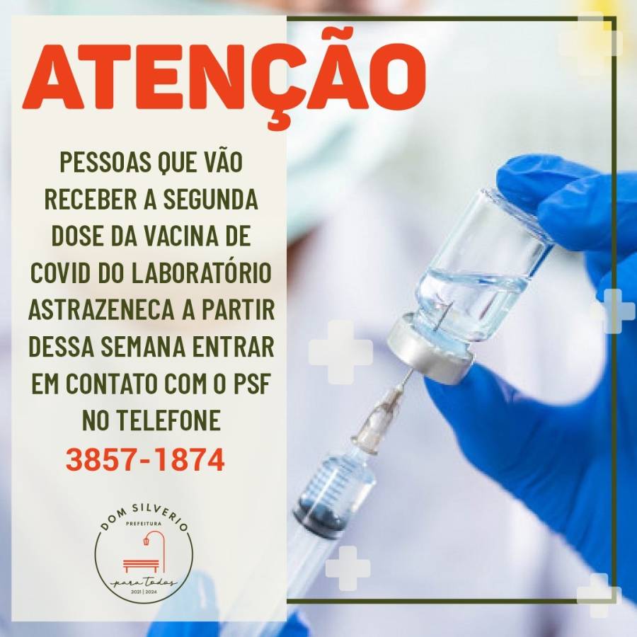 Vacinação 2ª dose Atrazeneca