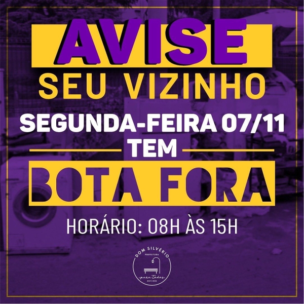 NESTA SEGUNDA-FEIRA TEM &quot;BOTA-FORA DOM SILVÉRIO&quot;