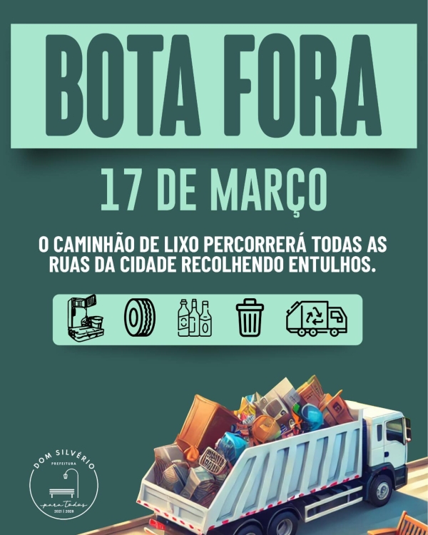 EVENTO “BOTA-FORA”: CONVOCAÇÃO PARA COMBATE À DENGUE EM DOM SILVÉRIO