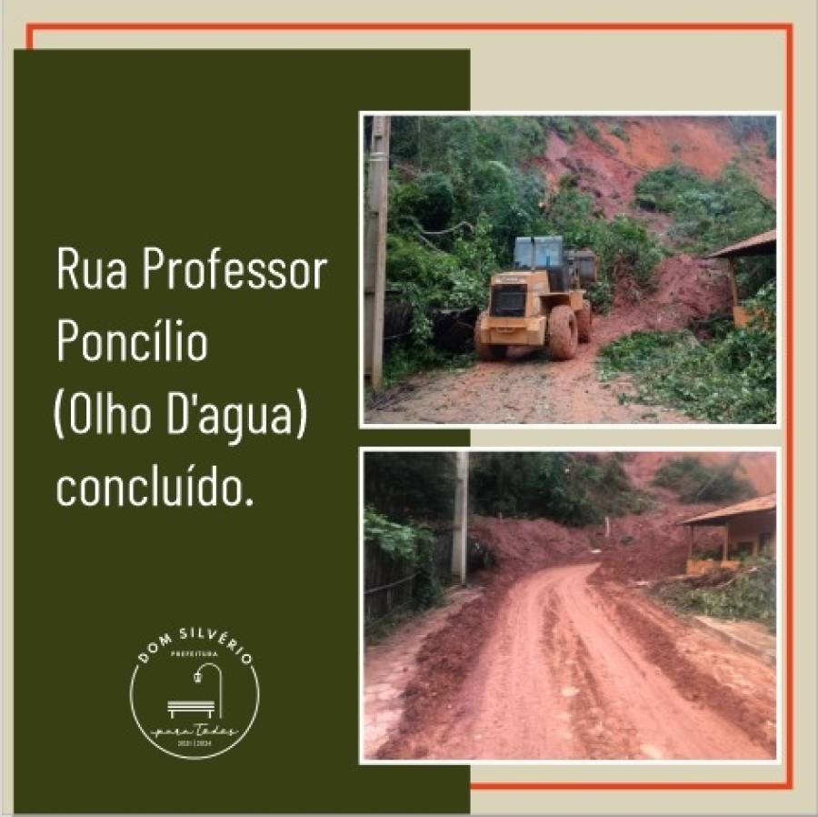 Rua Professor Poncílio - Acesso concluido