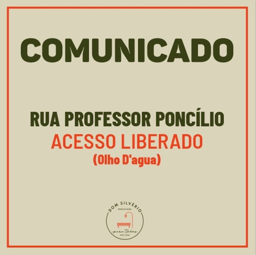 Acesso liberado - Olho D&#039;Agua