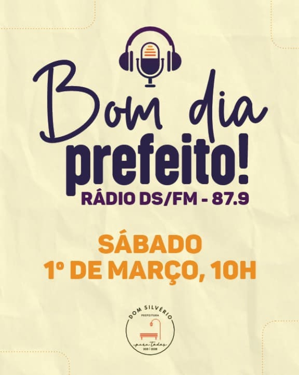 PARTICIPE DA PRIMEIRA EDIÇÃO DO PROGRAMA FALA PREFEITO DE 2025!