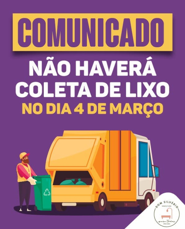 AVISO SOBRE A COLETA DE LIXO NO CARNAVAL