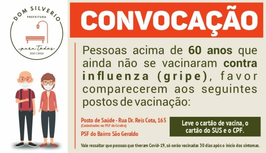 Convocação para vacinação Influenza – Vacina da gripe